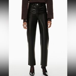 Aritzia Wilfred Melina Leather Pant Black NWT Size 00